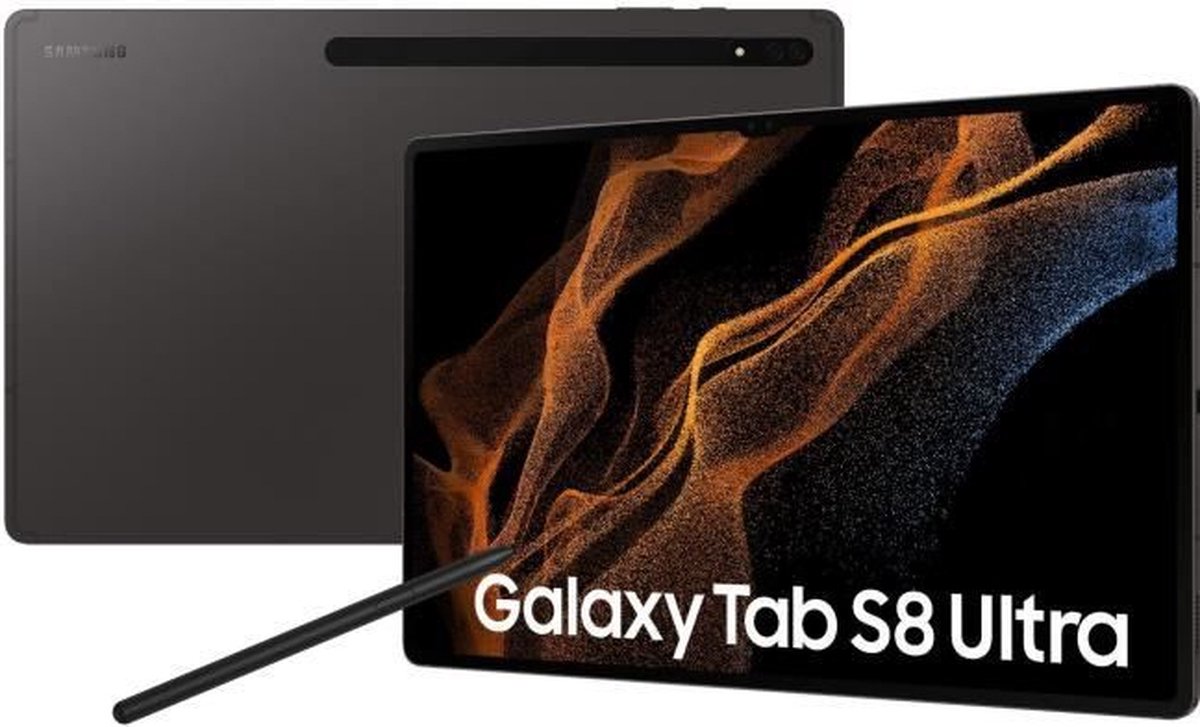 Touchscreen tablet - SAMSUNG - Galaxy Tab S8 Ultra - 14.6 - RAM 12GB - 256 GB - Antraciet - 5G - S Pen inbegrepen (8806094226249)