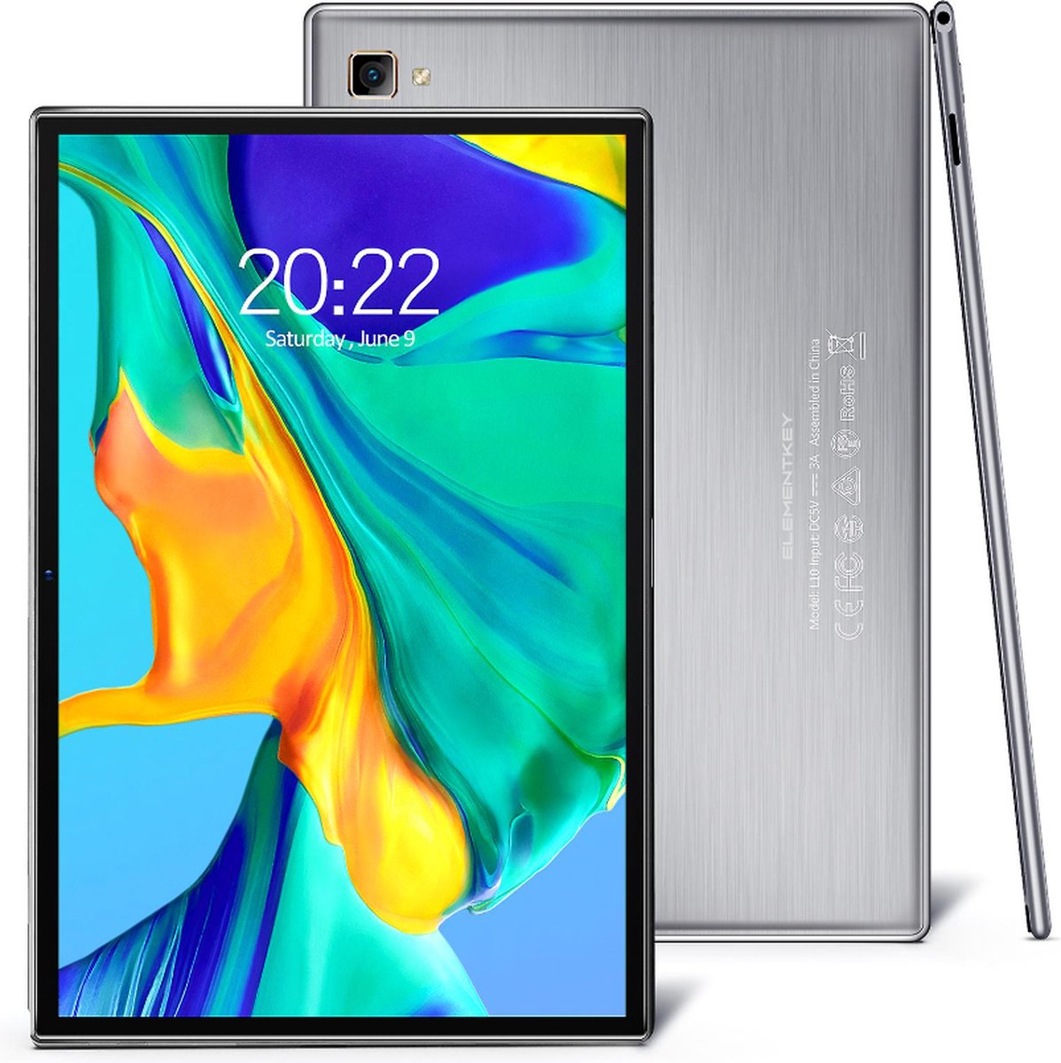 Elementkey Ai-Nova - Tablet PC 10-inch - 3GB Ram - WiFi - Android 10 - 160 GB Opslag - 6000 Mah Accu - WiFi (8720118363287)