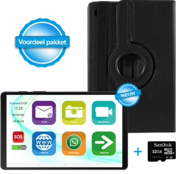 SeniorenTAB tablet Plus Voordeelpakket - Op basis van Samsung - 32GB - Wifi - 10.5 inch Scherm - Inclusief beschermhoes (8720589130630)