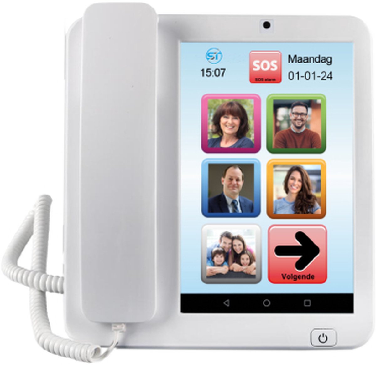 SeniorenTAB Combi - Telefoon en Tablet ineen - beeldbellen voor senioren en niet digitaal vaardigen - Wit (8720589130821)