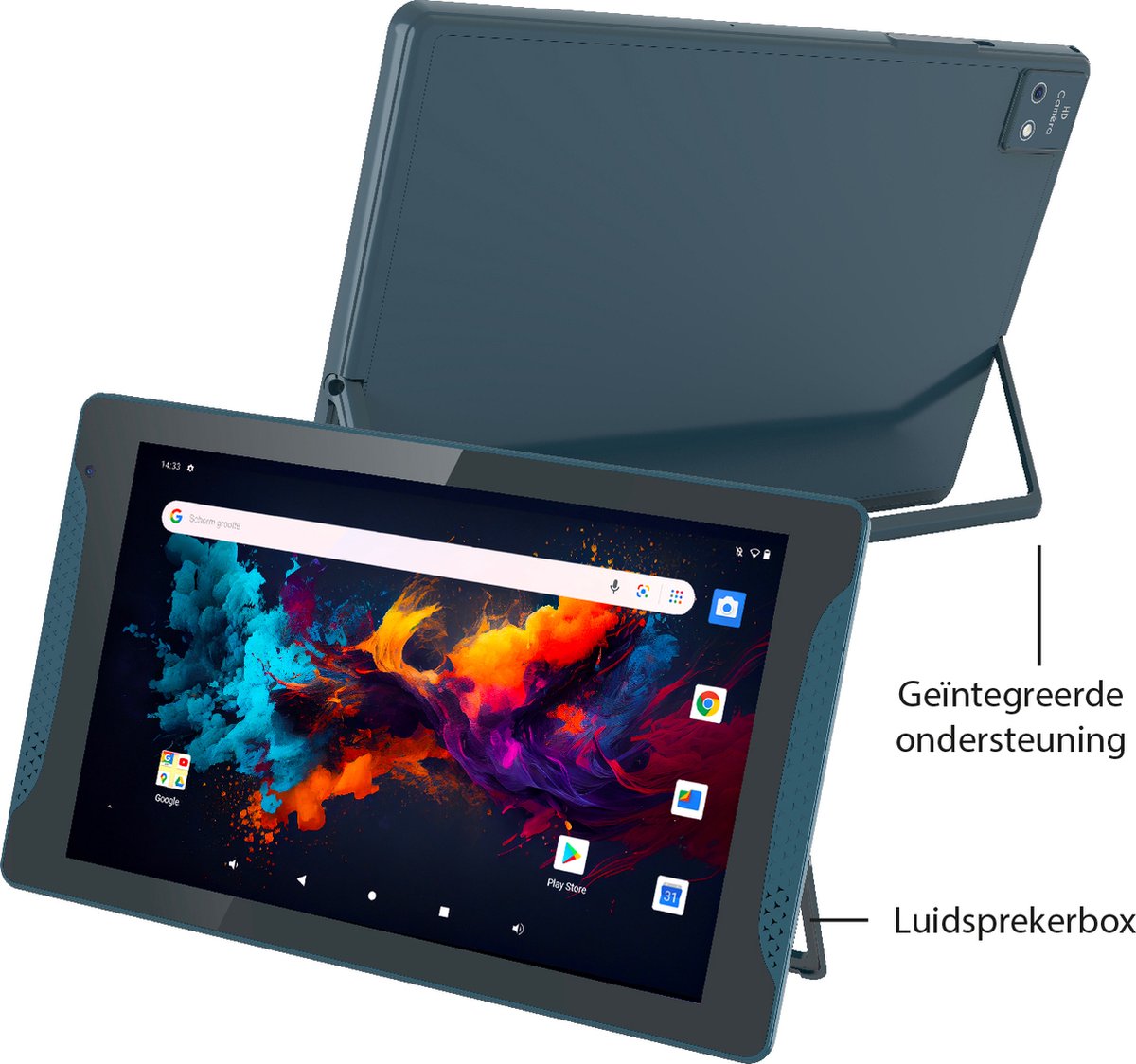 Logicom - Tab Stand Pro 2 - 64GB - 10.1 Inch - Grijs - Wifi - Android 13 - 128GB Extra (3483072500673)