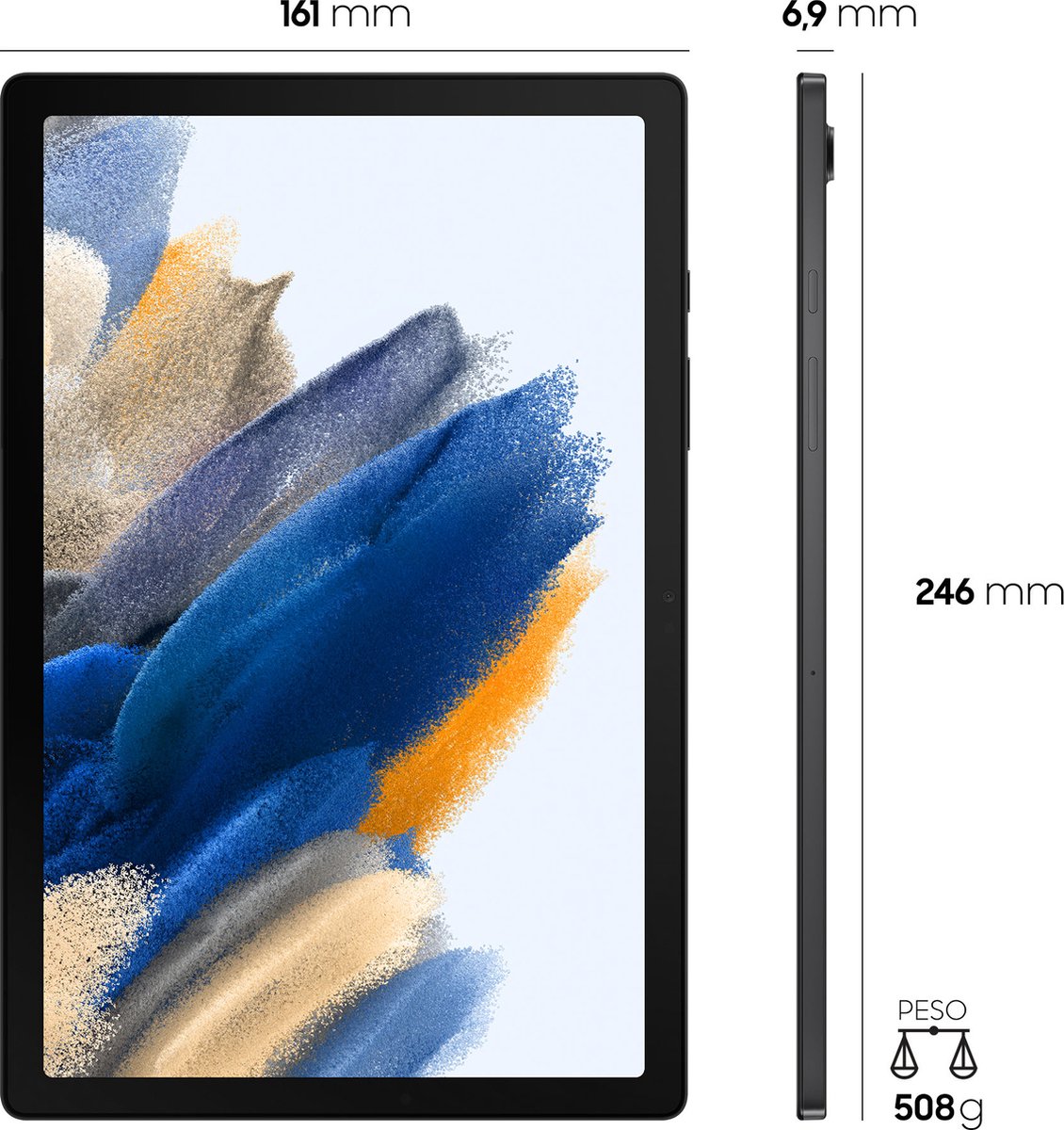 Samsung Galaxy Tab A8 (2022) - 64GB - Wifi - 10.5 inch - Grijs (8806092943476)