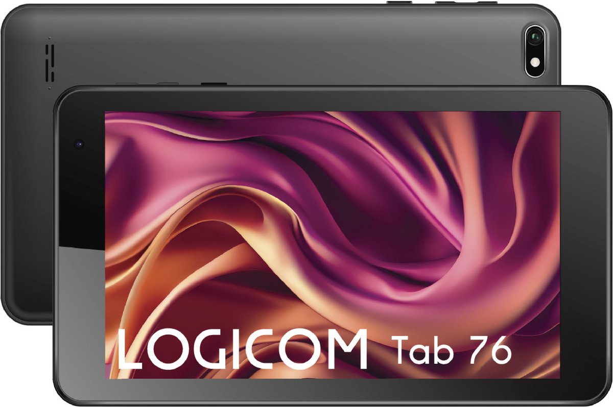 Logicom Tab 76 - WiFi - 16GB - 2GB RAM - 7 Inch - Android 13 Go Edition - Bluetooth - Zwart (3483072500499)