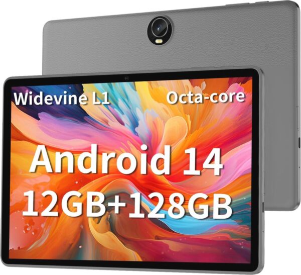 Android 14 Tablet met 12 GB RAM, 128 GB Opslag en 1 TB Uitbreiding - 11 Inch HD Display en 8000 mAh Batterij (6152627825895)