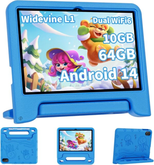 Equivera Kindertablet Vanaf 3 Jaar - Kindertablet - Vanaf 3 Jaar - Ouderlijk Toezicht - Compleet Pakket - Kids Tablet - Beschermhoes - Limited Edition (8721257002273)