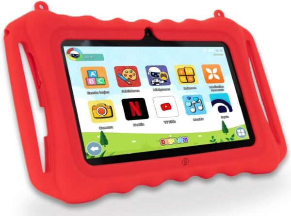 Equivera Kindertablet Vanaf 3 Jaar - Kindertablet - Vanaf 3 Jaar - Ouderlijk Toezicht - Compleet Pakket - Kids Tablet - Beschermhoes - Limited Edition (8721257002419)