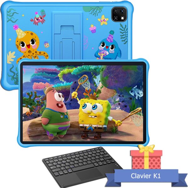 Oscal Pad 50 Kindertablet 10.1" - Android13 - RAM 6GB - ROM 64GB - 5100mAh - Google Kids Space - Ouderlijk toezicht - Met Toetsenbord - Blauw (0737055407996)