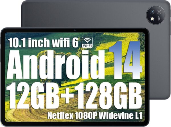 Oscal Pad 7 Tablet 10.1" HD - 800 x 1280 - Android 14 - RAM 12 GB - ROM 128 GB - 6600mAh - 8MP+13MP - Widevine L1 - Grijs (6931548317463)