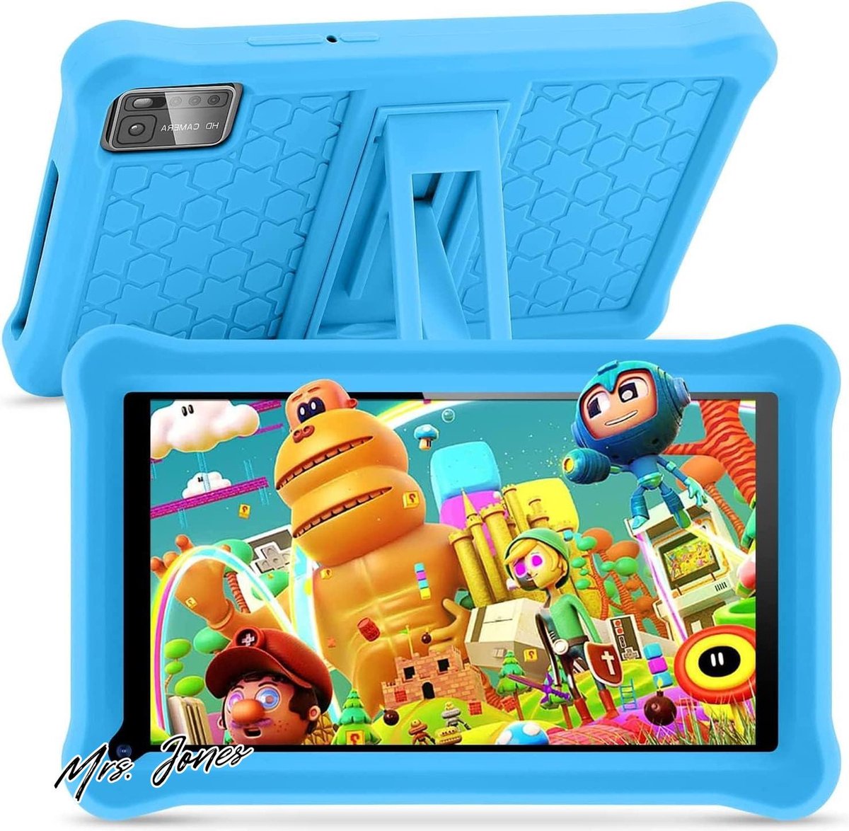 Mrs. Jones 7-Inch Android 11 Tablet for Children with 6GB RAM 64GB ROM (TF 128GB) Parental Controls Bluetooth WiFi GMS Certified Tablet - Kid-Proof . (8721254061730)