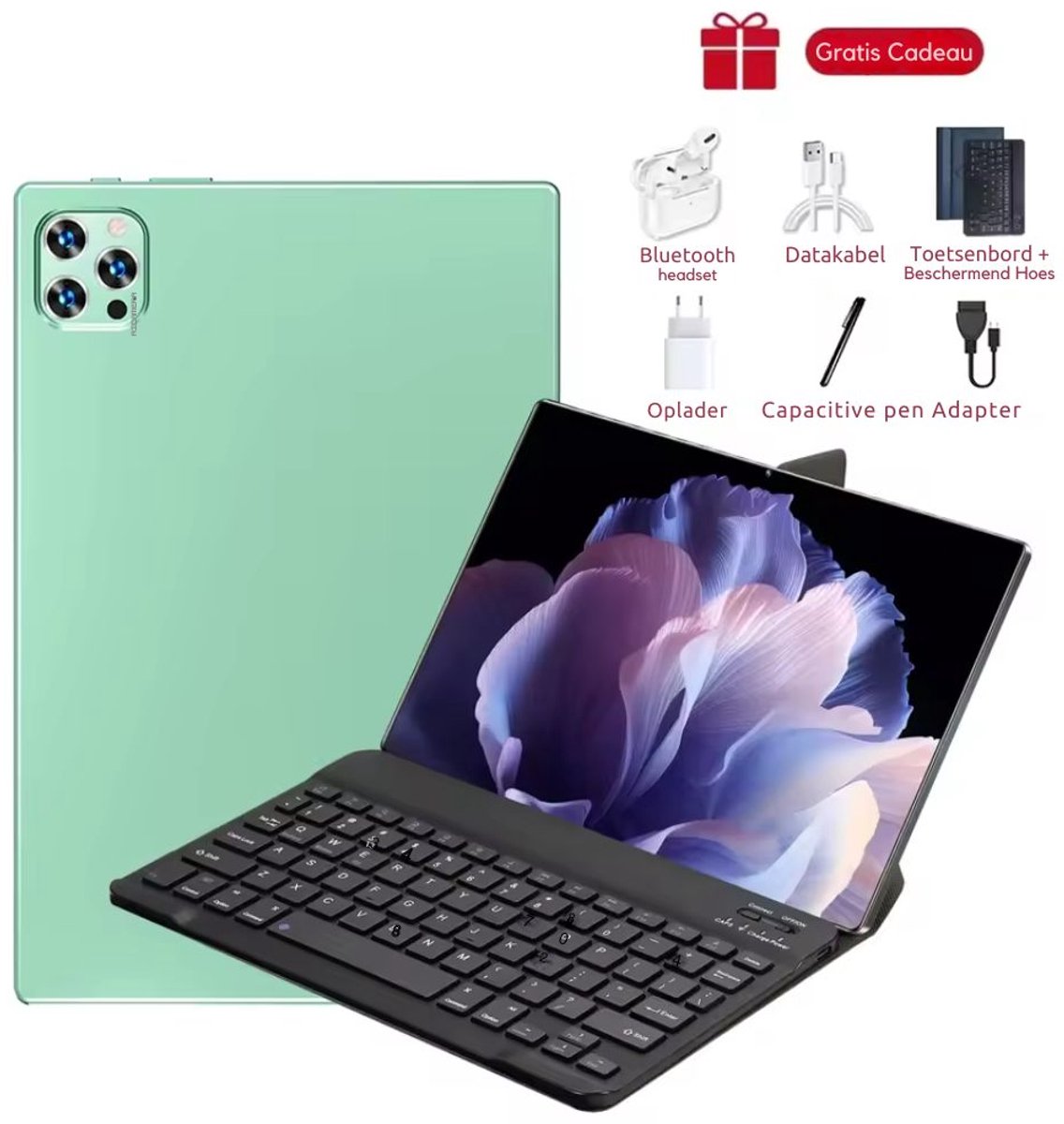 2025 Nieuwe Pad 15 Pro Tablets 16Gb 1024Gb Android 10.36 Inch 5G Dual Sim Gps Bluetooth Wifi Wps Tabletpc - Green (6151930120192)