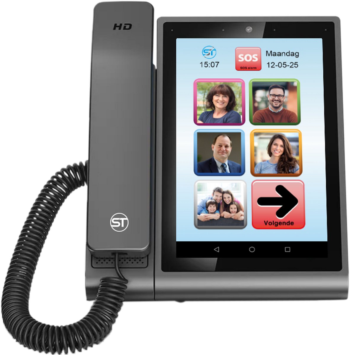 SeniorenTAB Combi - Telefoon en Tablet ineen - beeldbellen voor senioren en niet digitaal vaardigen - Zwart (8721325721006)