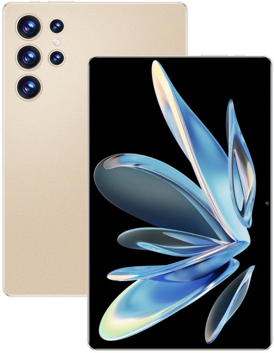 2025 5G Nieuwe 10,36 Inch Tablet Android met 12GB RAM, 256GB ROM, Android 12000mAh Batterij, 16MP + 32MP Camera, 10-Core, Dual Sim Netwerk, Bluetooth - Gold (6154508291249)