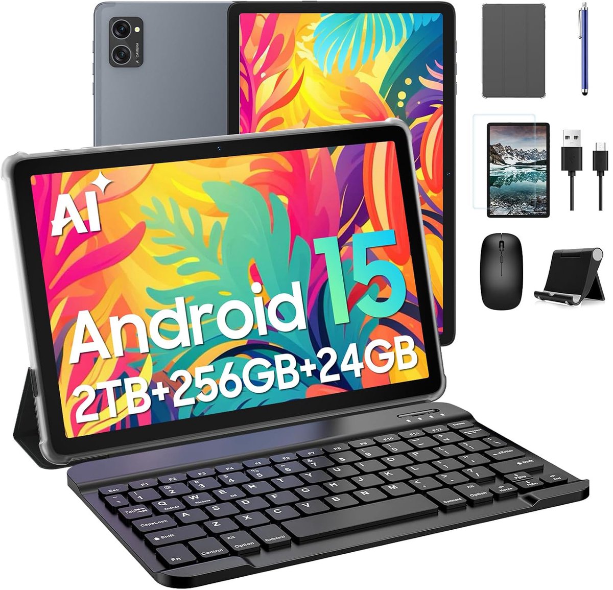 BESTTAB OSCAL BLACKVIEW T20 Tablet met toetsenbord(QWERTY) , muis, pen, Tablethoesje, 10.1