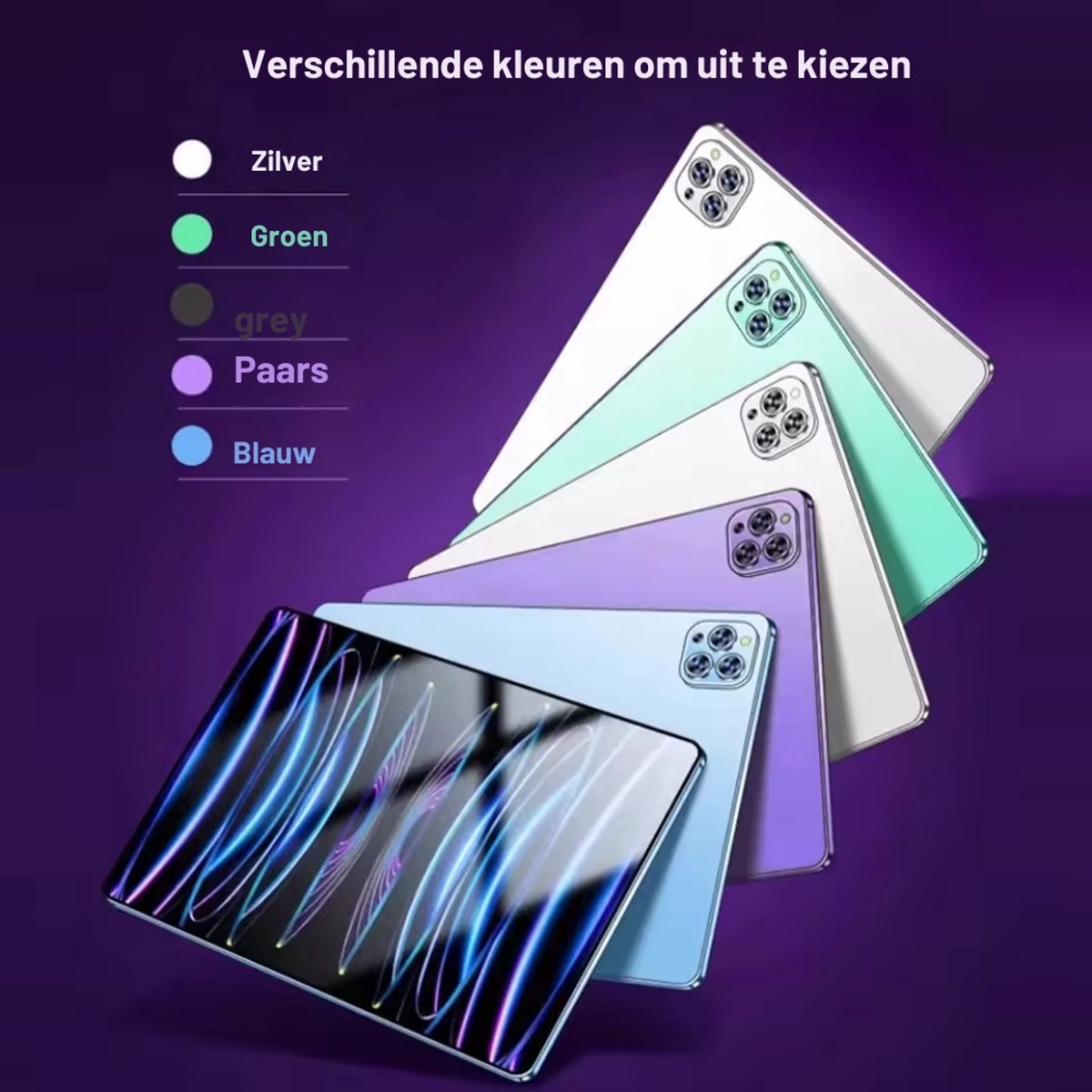 Mookes Pad 8 Pro Tablet 10.1 inch Android Global Snapdragon 8gen2 12GB 256GB 10000 mah 5G Dual SIM WIFI HD Volledig Scherm - Green (6154507028051)