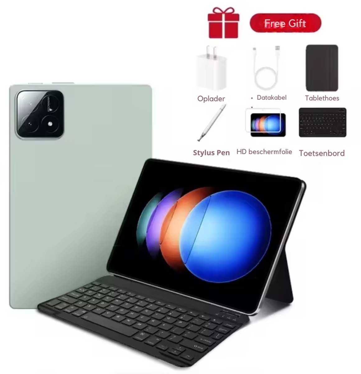 Mookes Tablet Android Snapdragon888 11Inch Hd 16GB 1TB 12000Mah 5G Dual Sim Bluetooth Wifi Gps Tablet - Green (6154506795718)