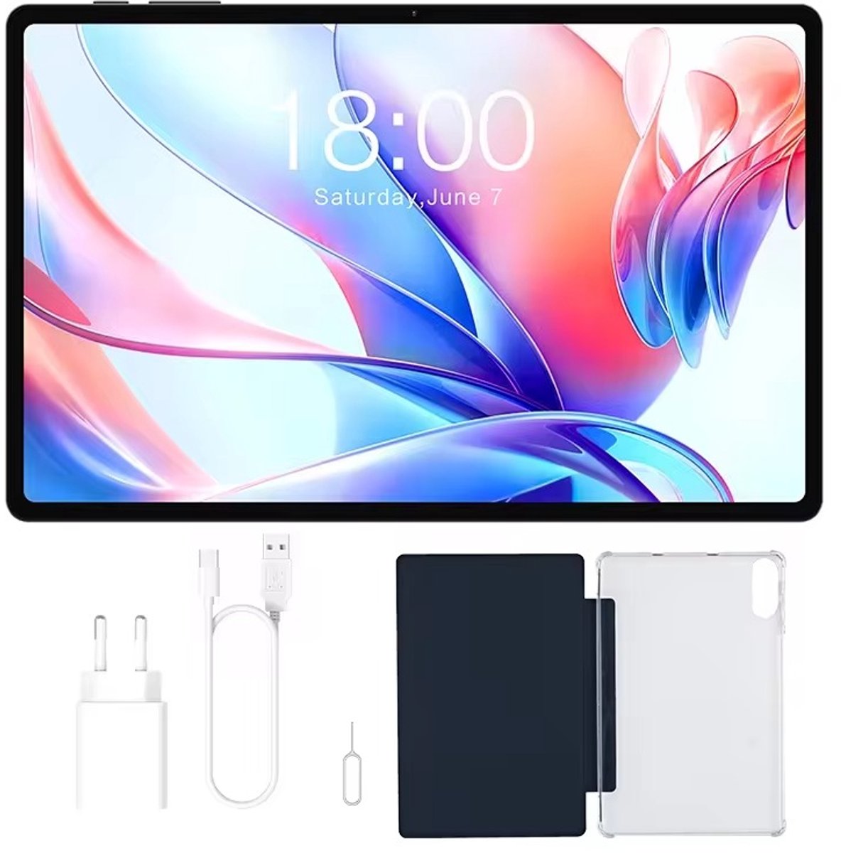 Teclast P50AI Android Tablet 11 inch 90Hz scherm AllWinner A733-AI octa-core (6GB + 10GB) Max. 16GB RAM 128GB LPDDR5 Wifi-6 7000mAh batterij AI tablet PC - Tablet With Case (6154507276223)