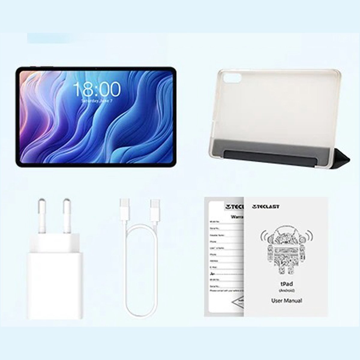 Teclast T60 12 Inch Tablet Android 2000X1200 T620 8 Core Cpu Max 20Gb Ram 256Gb Rom 4G Lte Type C 8000Mah Widevine L1 - Tablet and Case (6154507322326)