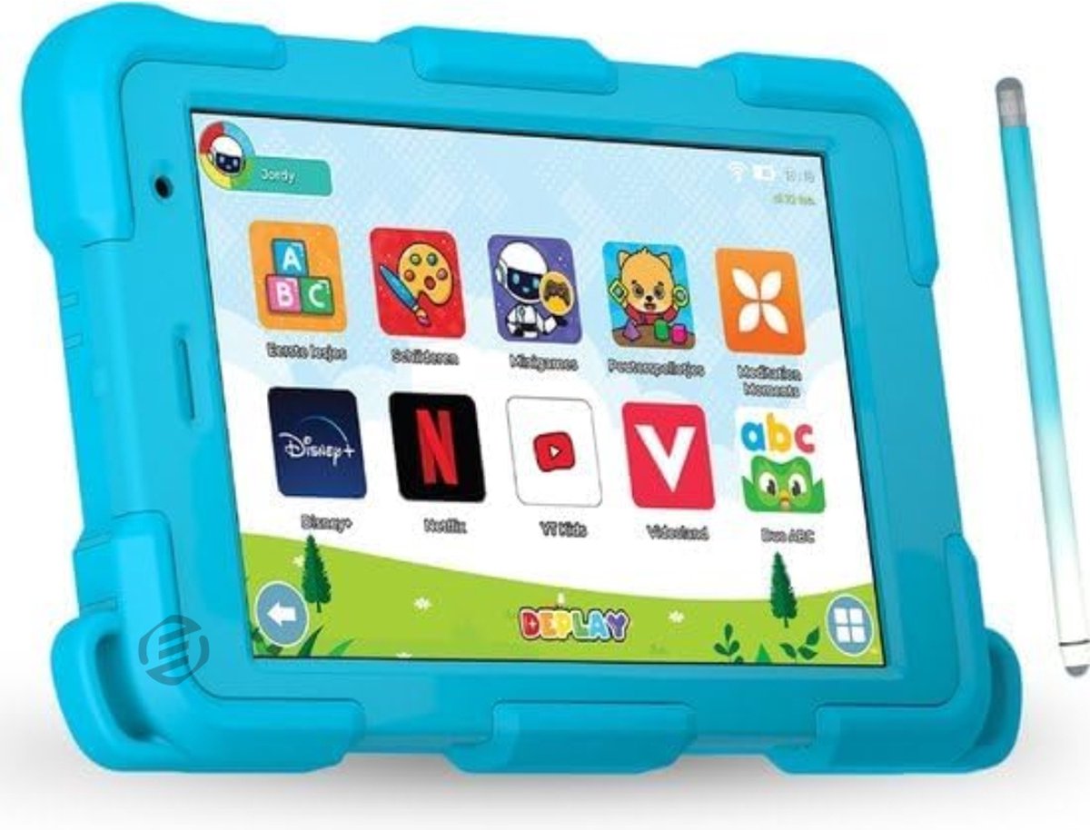Equivera Kindertablet Vanaf 3 Jaar - Kindertablet - Vanaf 3 Jaar - Ouderlijk Toezicht - Compleet Pakket - Kids Tablet - Beschermhoes - Limited Edition (8721257021533)
