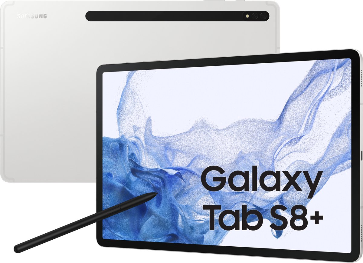 Samsung - Galaxy Tab S8+ 5G - 128GB - Zilver (8806094149197)