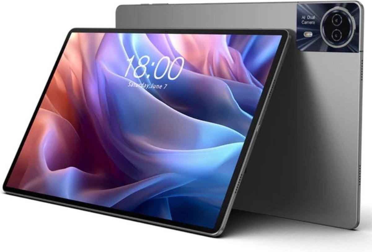 Teclast T65 Max Tablet - 13 inch IPS - 8GB RAM + 256GB - Android 14 - Octa Core - 10000mAh - WiFi - Grijs - Snel Laden (18W) (6940709686126)