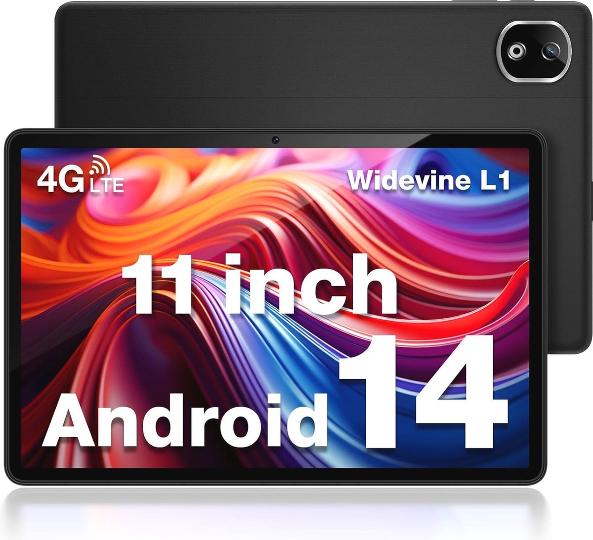 11 Inch Tablet met Android 14 - 8000 mAh, 128 GB, Octa Core, 13 MP Camera, Dual 4G LTE (6152627821866)