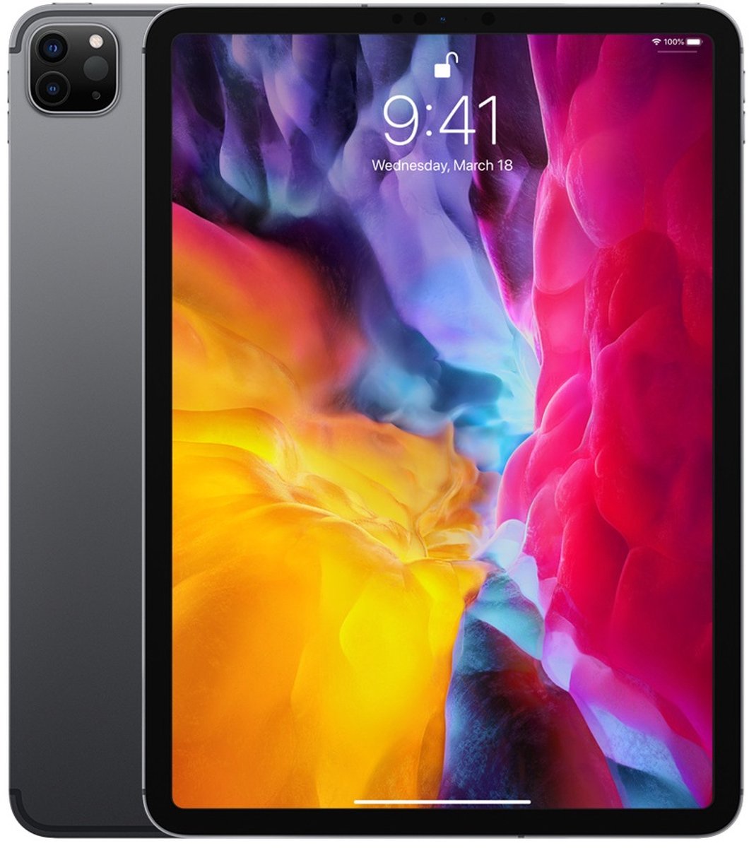 Apple iPad Pro 11 (2e generatie) WiFi + Cellular 512 GB Space grijs 27.9 cm (11 inch) 2388 x 1668 Pixel (0190199437104)