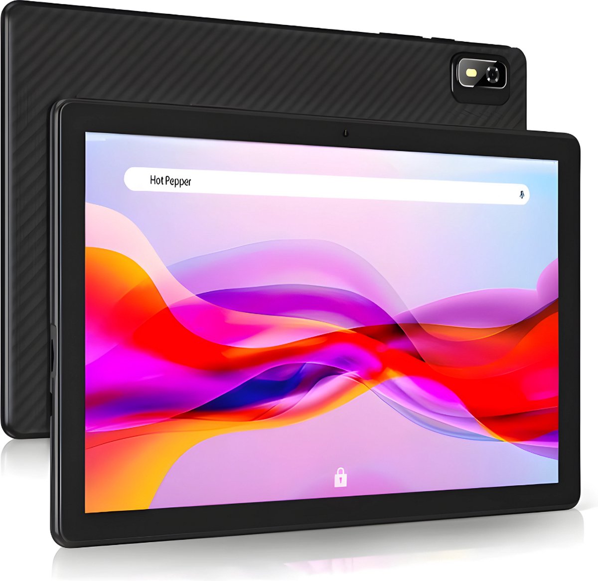 Hot Pepper DT10 Android 13 (2023) Tablet - WiFi - 4GB RAM - 128GB - 10.1 inch - 5000 mAh - Carbon Zwart (9742037424237)