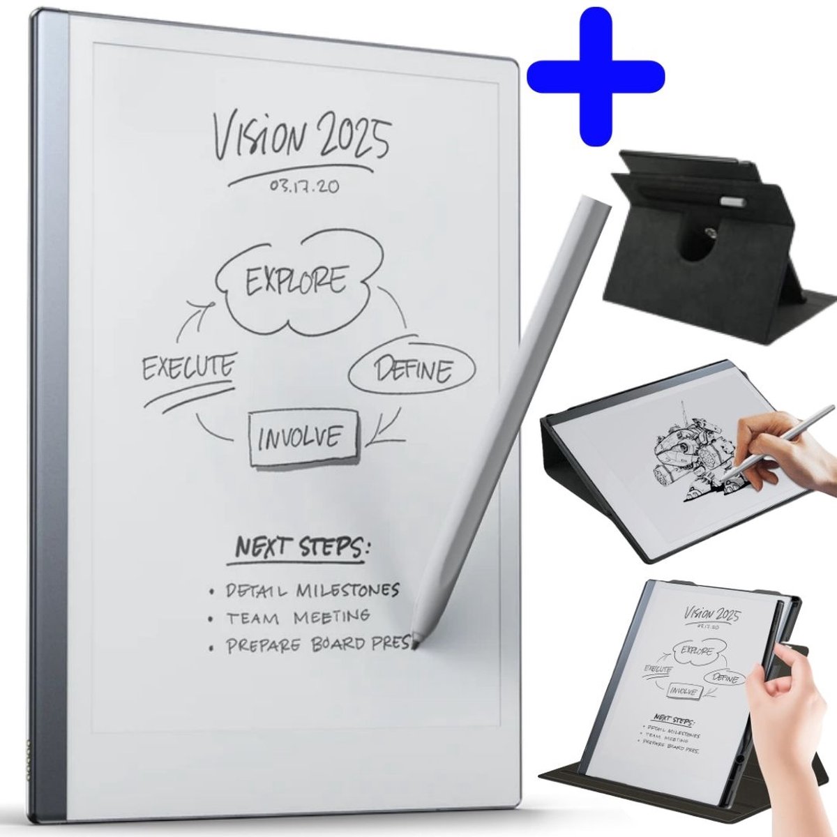 reMarkable® 2 met Marker en Zwarte roterende hoes (8720892223111)