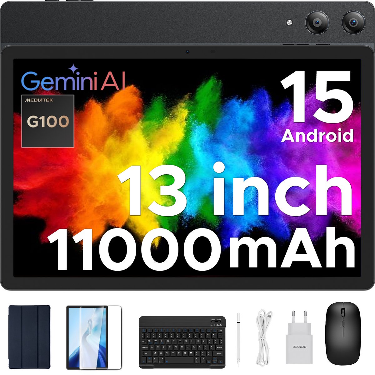 DOOGEE Tab E3 Pro Tablette avec Clavier Android 15 13