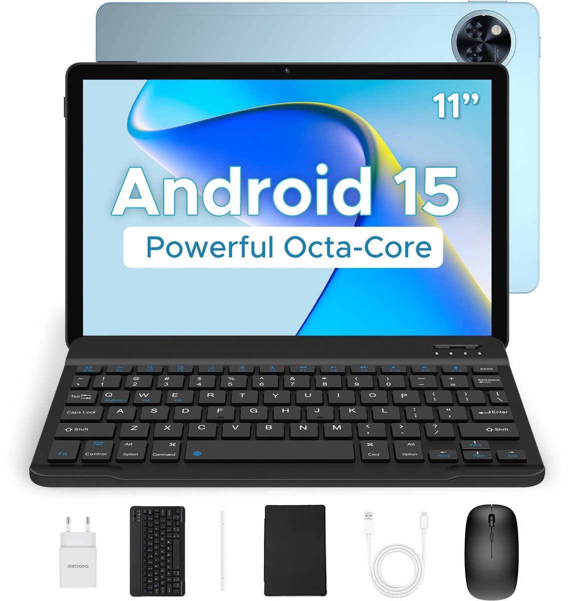 DOOGEE U11 Tablet met toetsenbord Android 15 Tablet Touch 11