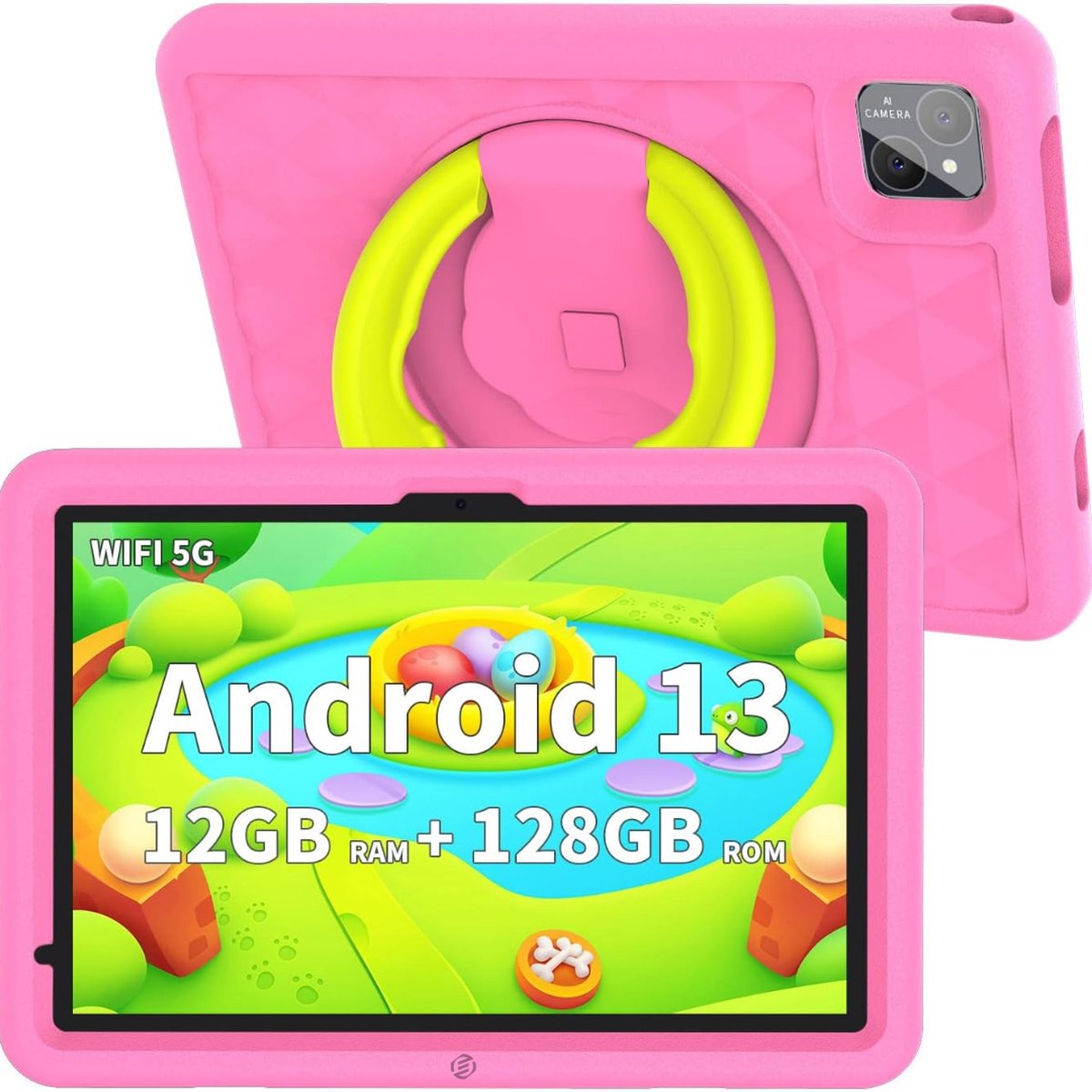Equivera Kindertablet Vanaf 3 Jaar - Kindertablet - Vanaf 3 Jaar - Ouderlijk Toezicht - Compleet Pakket - Kids Tablet - Beschermhoes - Limited Edition (8721257002334)