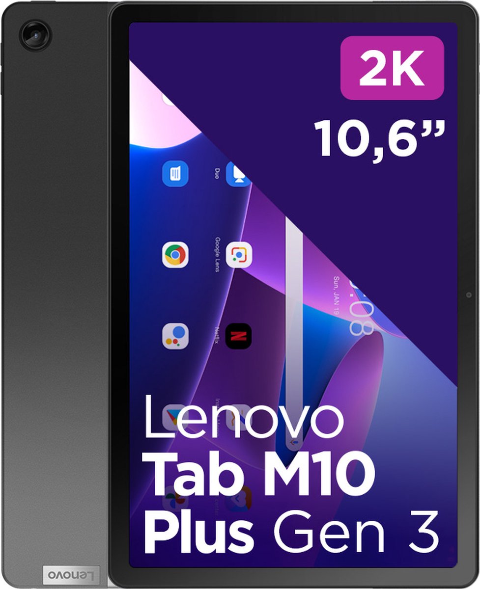 Lenovo Tab M10 Plus (3de generatie) - 128GB - Grijs (0196804524832)