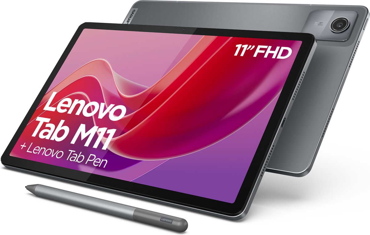 Lenovo Tab M11 - 128GB - Wi-Fi - Grijs - inclusief Cover + Pen (0197532685284)