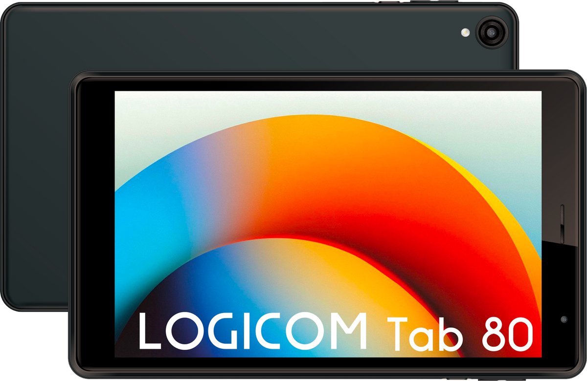 Logicom - Tablet 80 - 64GB - 8 Inch - 4GB RAM - Octa Core - Zwart - Wifi - Android 15 (3483070027523)