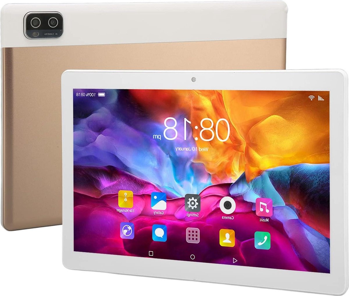 10.1 inch HD IPS-scherm Android 12 tablet - 6 GB RAM 128 GB ROM - Tien Core CPU-processor - Bellen Tablet 5G WiFi 5.0 Bluetooth tablet - 8800 mAh batterij - Dubbele Camera's (EU) . (6152348634639)