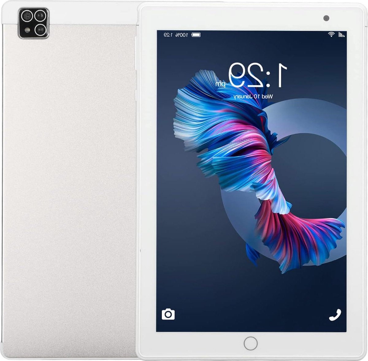 8in Tablet 4GB 64GB RAM Front 200w Achter 800w Octa Core Calling Tablet 1920x1200 HD IPS Scherm Gaming Tablet Uitbreidbaar 128GB voor Android 10 Zilver (EU-stekker) - Snelle html-contentlevering . (6152312467461)