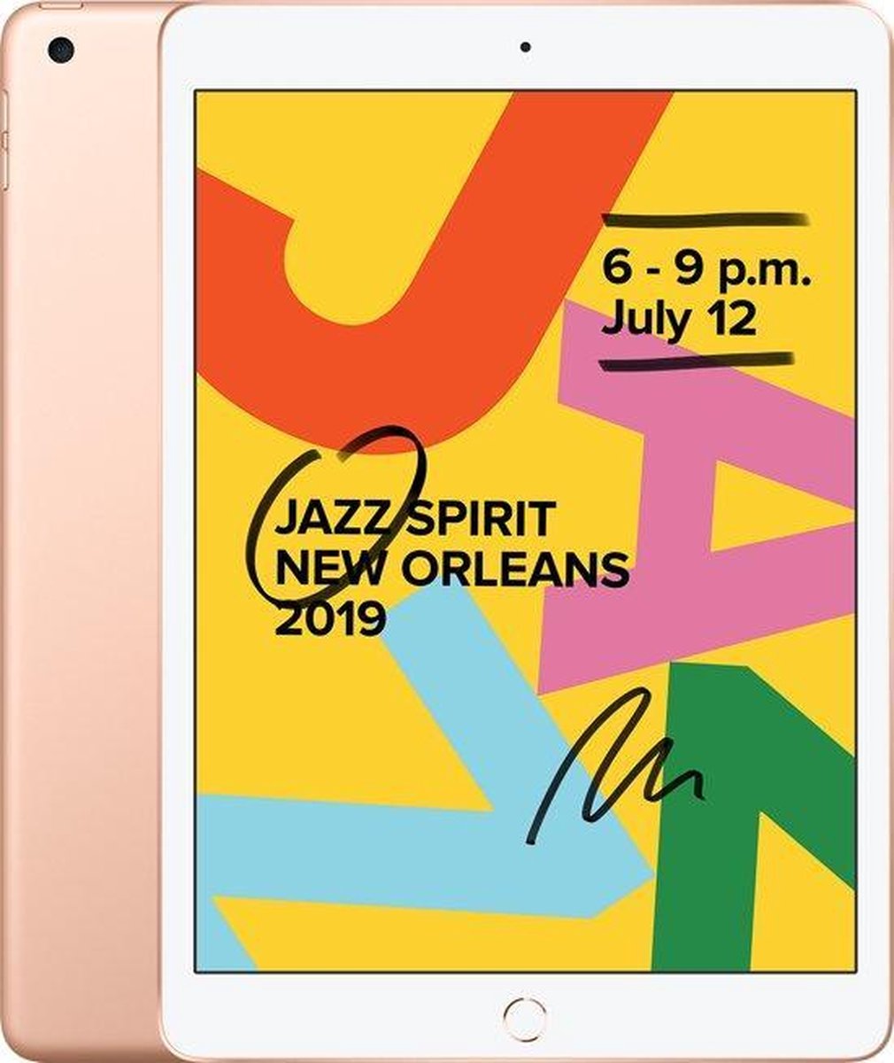 Apple iPad (2019) - 10.2 inch - WiFi + 4G - 128GB - Goud (0190199249912)