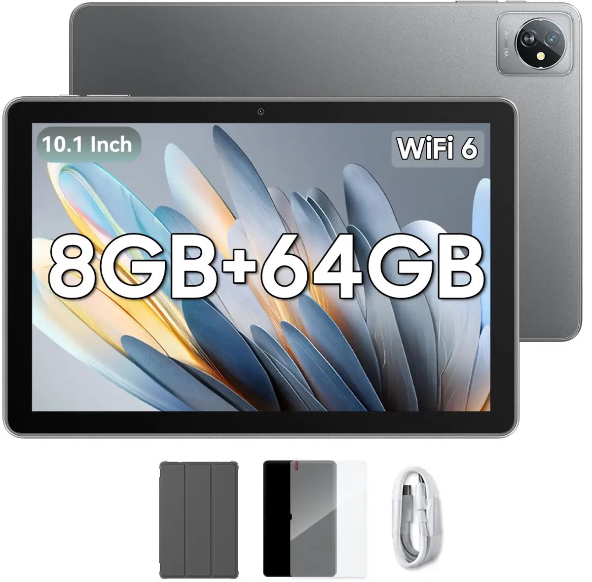 Blackview Tab 70 WiFi - Tablet - WIFI 6 - 64GB - 10.1 inch - Android 14 - 6580mAh - Grijs (6931548316770)