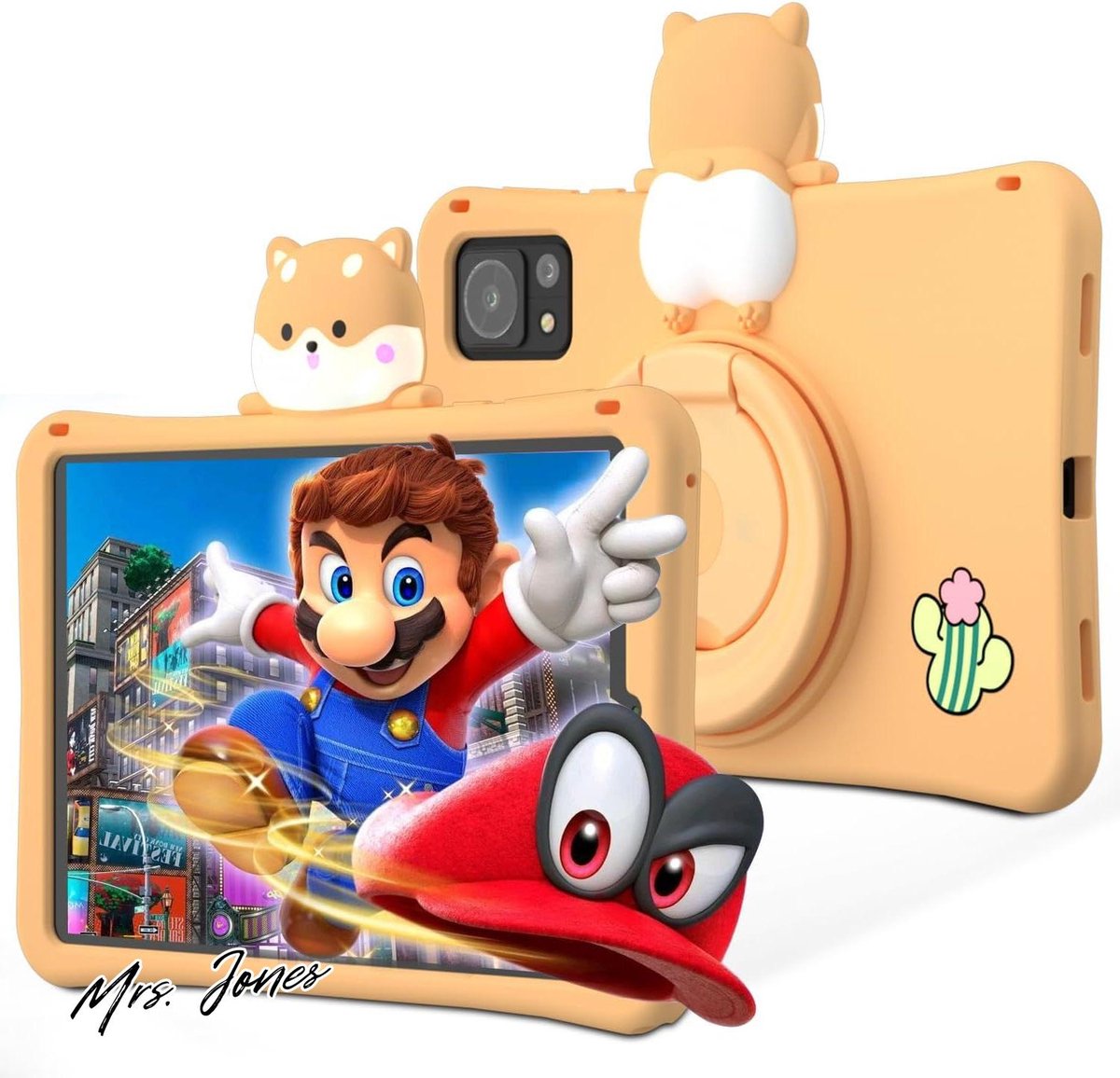 Mrs. Jones Mini Kid Tablet 8.4 inch Android 13 9GB + 128GB/TF 1TB 1200 x 1920 HD+ 13MP + 5MP 5060mAh Touch Screen 4G LTE + 5G WiFi Octa-Core Face ID Tablet TÜV Certificate/Widevine L1 . (8721254061815)