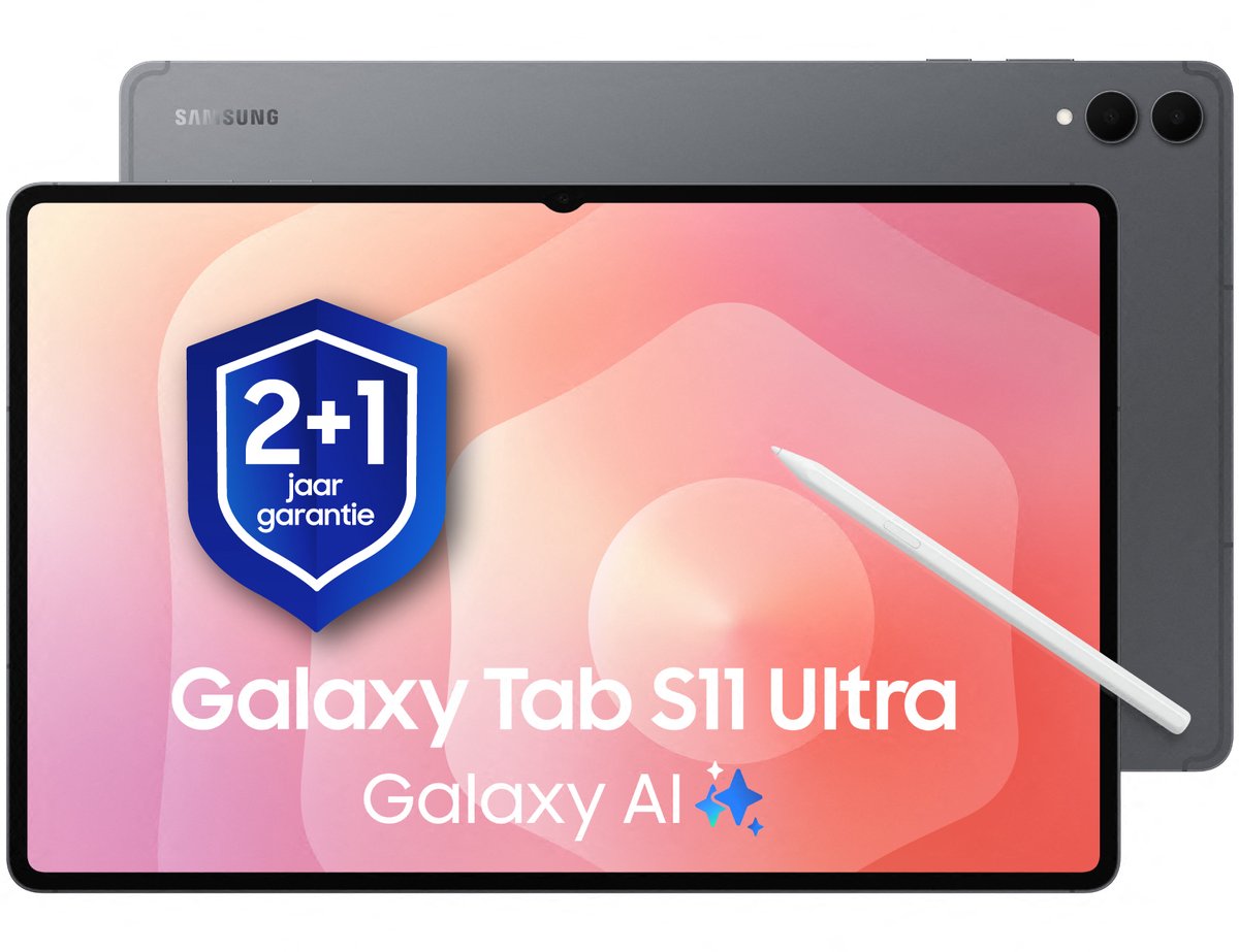 Samsung Galaxy Tab S11 Ultra - 512GB - Gray + 1 jaar extra garantie (8806097864370)