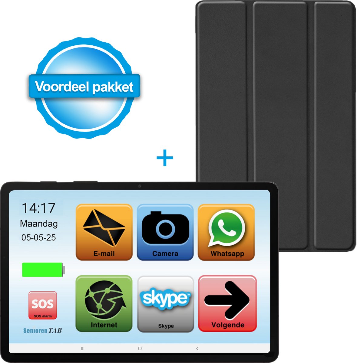 SeniorenTAB SA11W Voordeelpakket - Op basis van Samsung - 128GB - 11 inch - Wifi - Tablet voor ouderen inclusief beschermhoes (8721325721068)