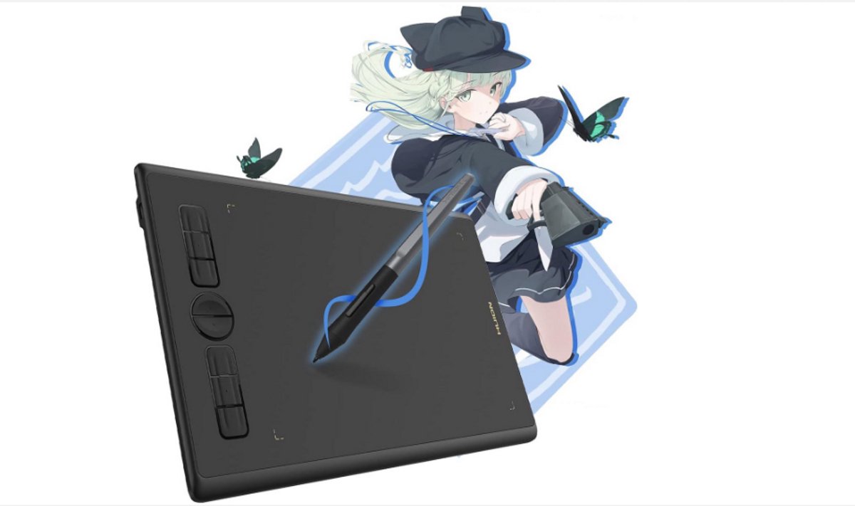 WNHB® Digitaal Schrijftablet H580X - Batterijloze Tekentablet met 8192 Drukniveaus - Voor Windows, macOS, Android - 8 Sneltoetsen - Ideaal voor Tekenen & Notities (6152157927991)