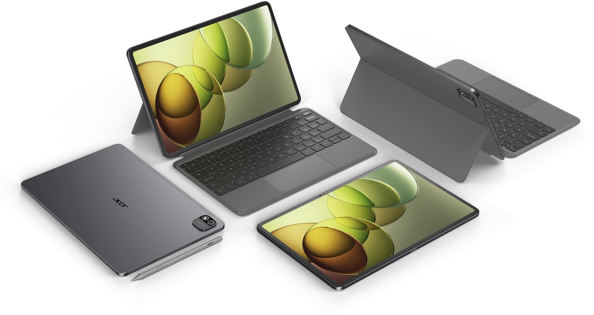 Acer Iconia X12 - 12.6 inch AMOLED - 8GB/256GB - Zwart - inclusief Portfolio Keyboard US Int. + Active Stylus Pen (4711474853929)