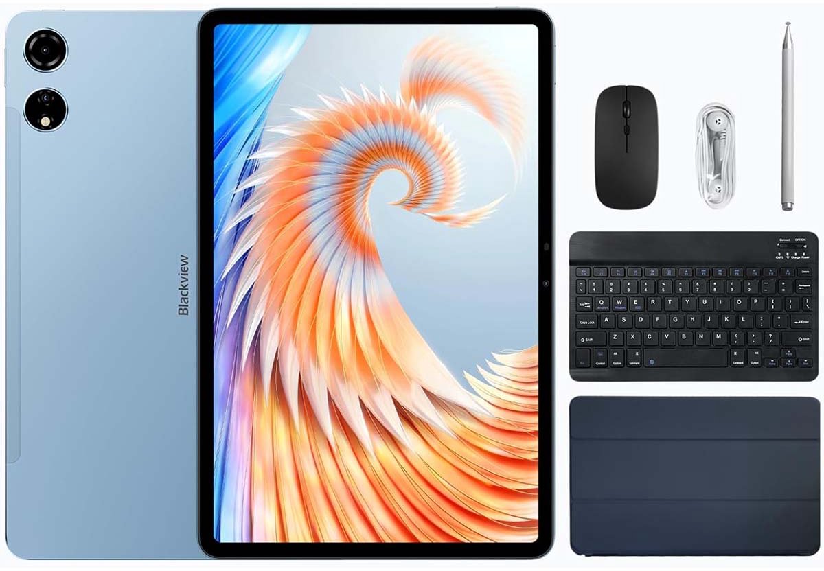 Blackview Mega 3 Tablette - 12,1 pouces - Android 15 - 4G LTE+ - 36 GB RAM - 256 GB ROM - 8800 mAh - 120Hz - 13 Mpx + 50 Mpx - Gemini AI 2.0 - Blauw (6221300300407)