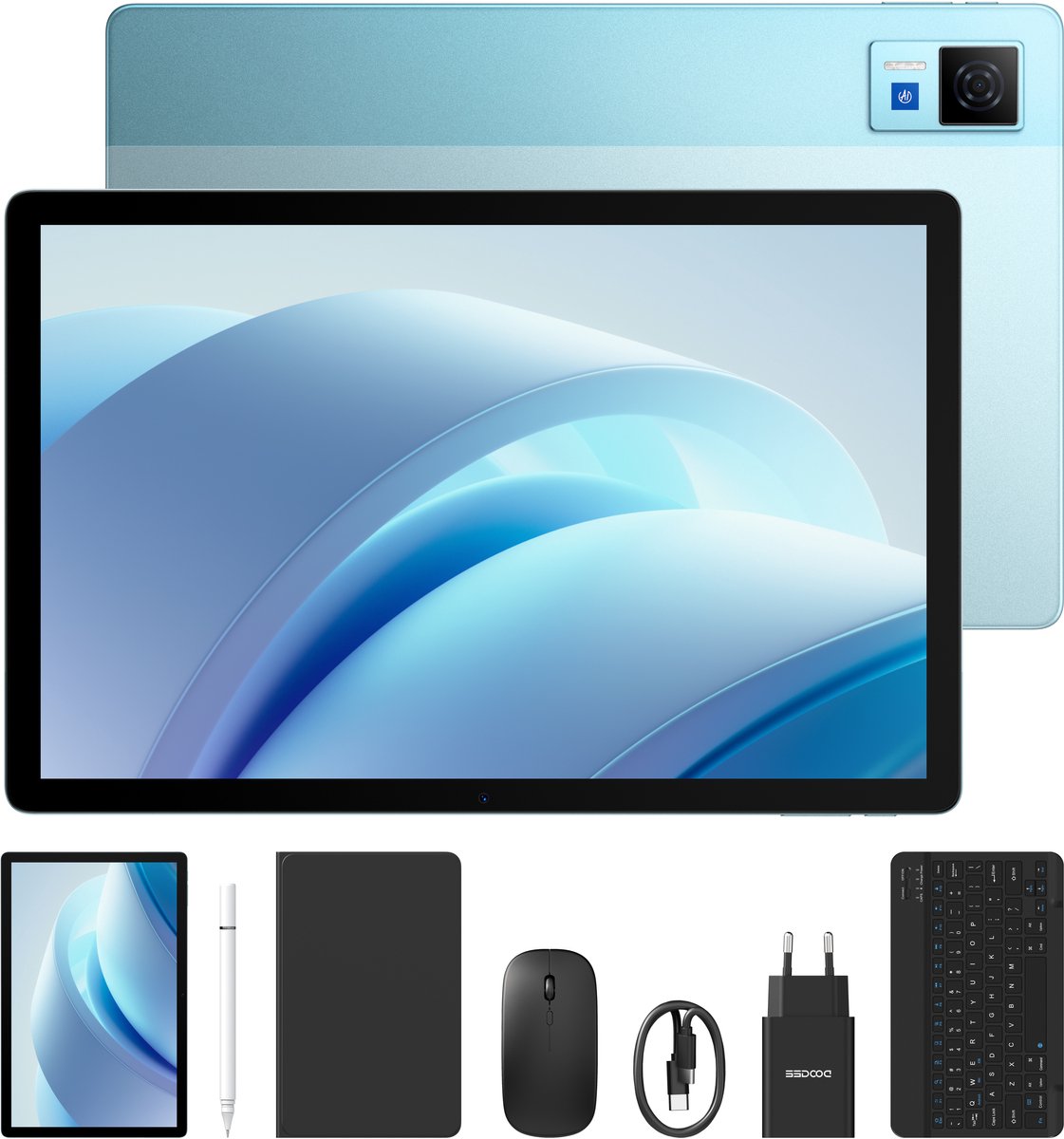 DOOGEE U13 VIP Tablet - 13 inch - 32GB RAN - 256GB ROM - 11000mAh - Android 16 - Face ID - GPS - Blauw (6221300301015)