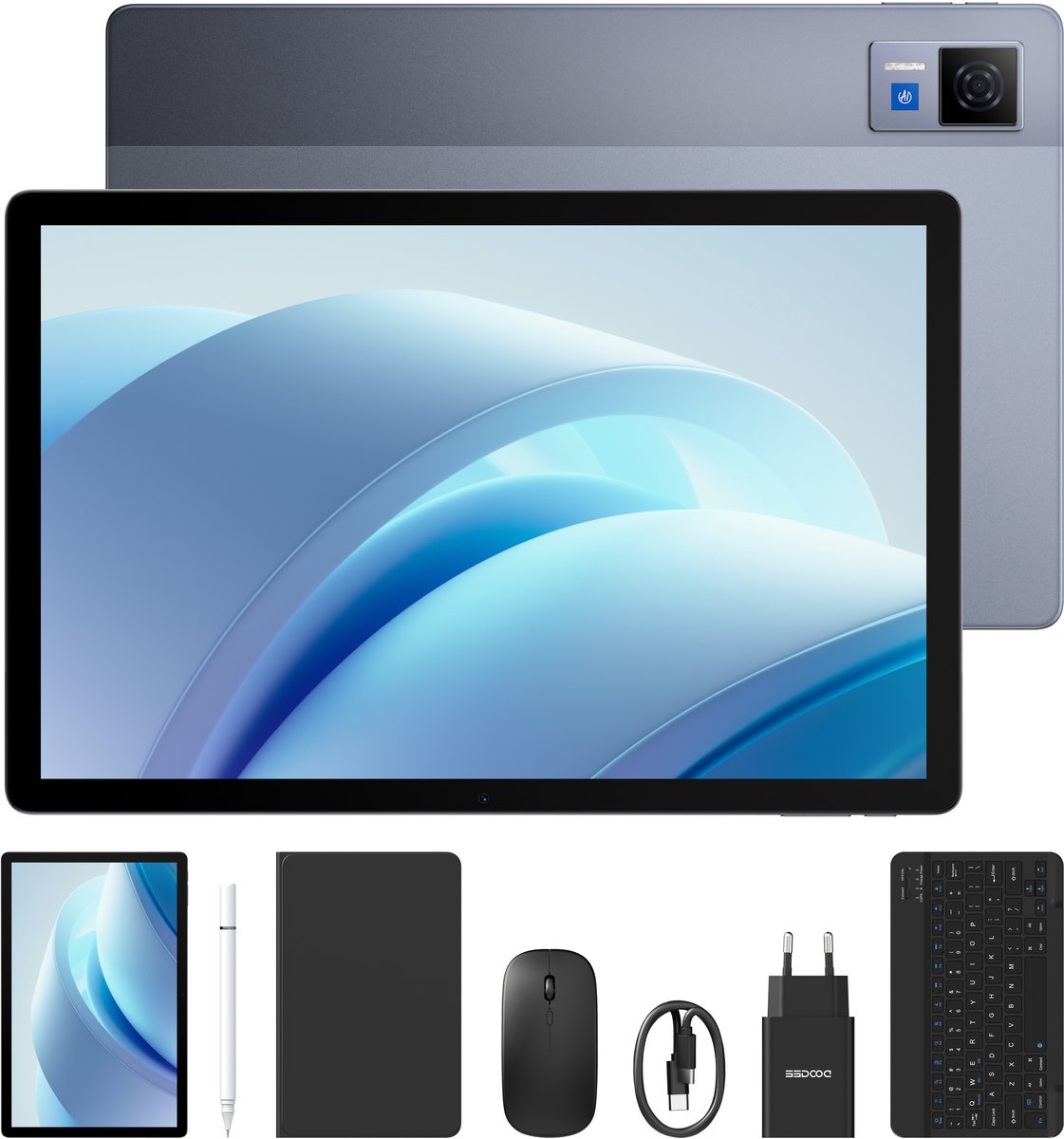 DOOGEE U13 VIP Tablet - 13 inch - 32GB RAN - 256GB ROM - 11000mAh - Android 16 - Face ID - GPS - Grijs (6221300301008)