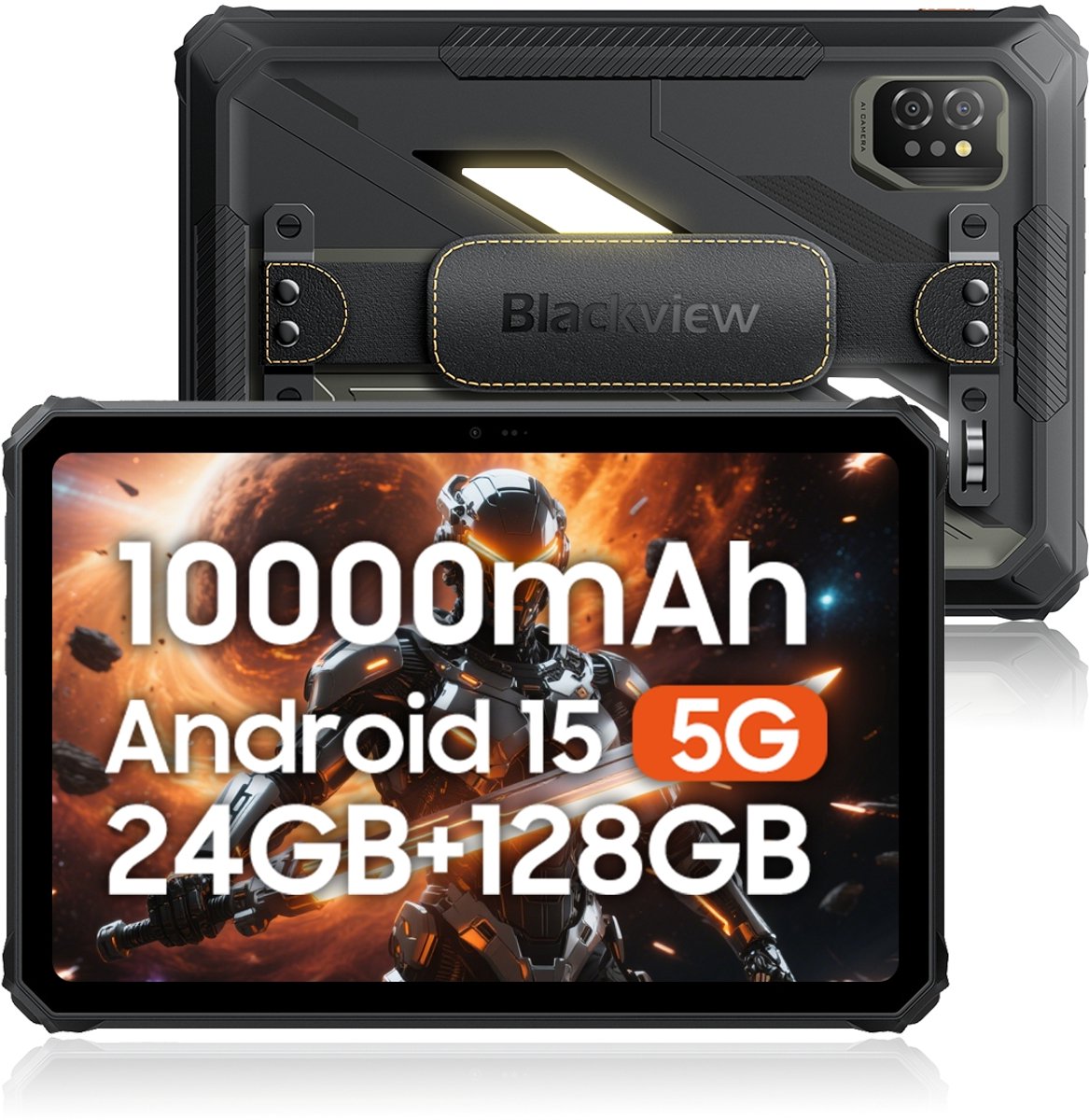 Blackview Active 7 - Tablet - 24GB RAM - 128GB ROM - Dual 4G SIM - 11 inch - 10000mAh - Octa Core - Android 15 Bluetooth 5.0 - NFC - OTG - Zwart (0810175519739)