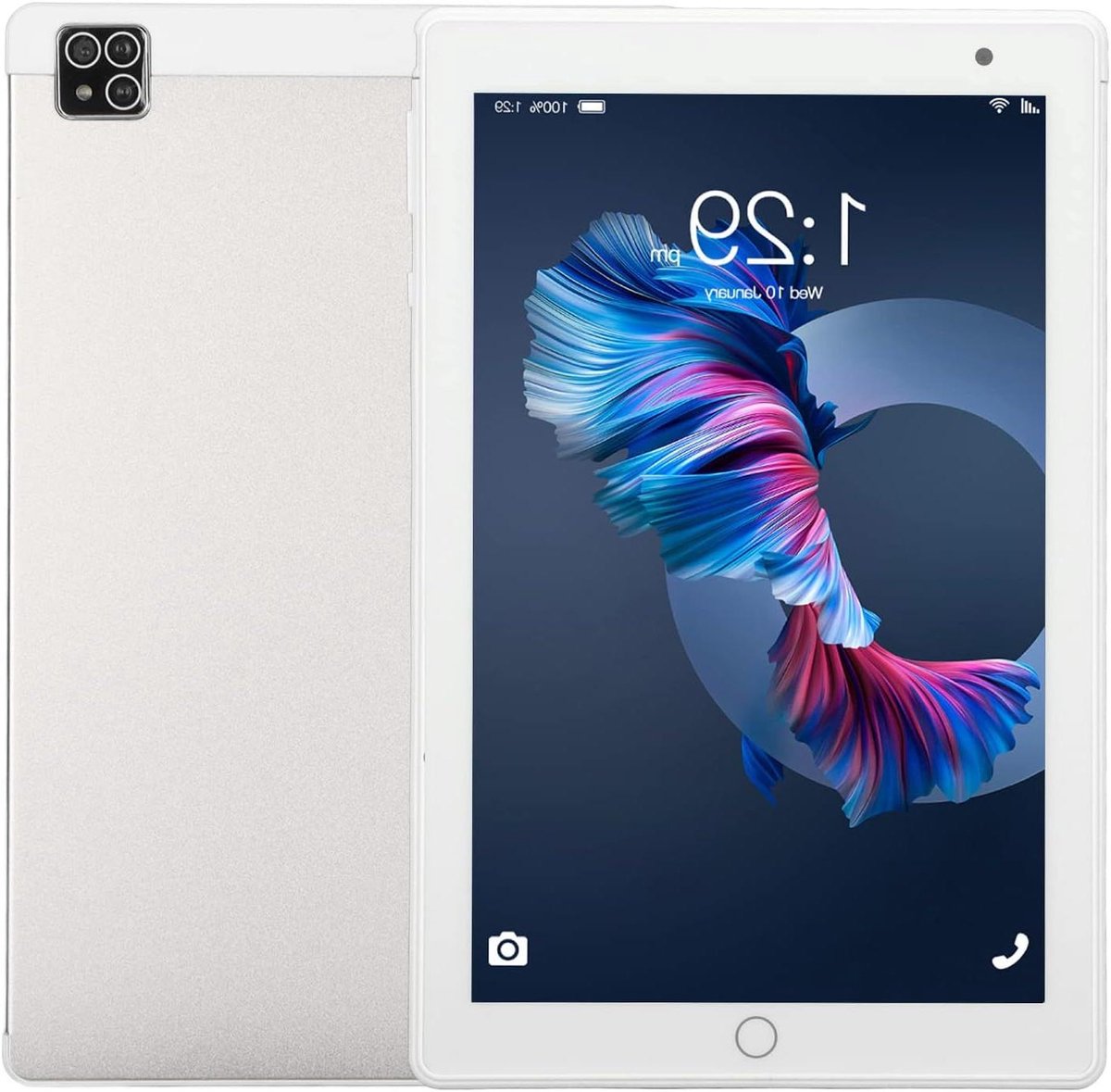 8in Tablet 4GB 64GB RAM Front 200w Achter 800w Octa Core Calling Tablet 1920x1200 HD IPS Scherm Gaming Tablet - Uitbreidbaar 128GB - Android 10 - Zilver (EU-stekker) . (6152312895875)