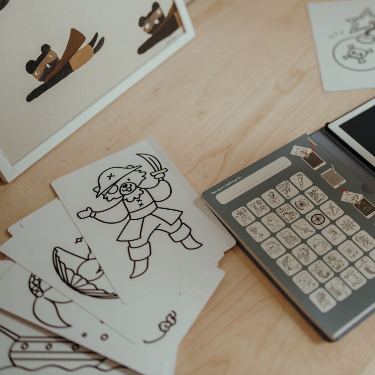 BEAU by Bo Kidywolf Kidydraw Mini Tekenboek met LCD-scherm Dieren over de wereld + Refill Once upon a time & Animals (5415188860875)