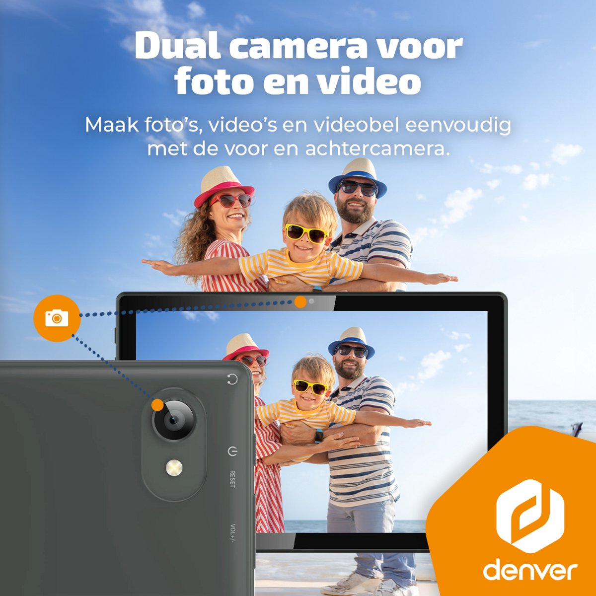 Denver Tablet - Android 16 - 4GB RAM - 64GB opslag - 10.1 inch - IPS - Voor- en achtercamera - Wifi - TIO10525 (5706751091711)